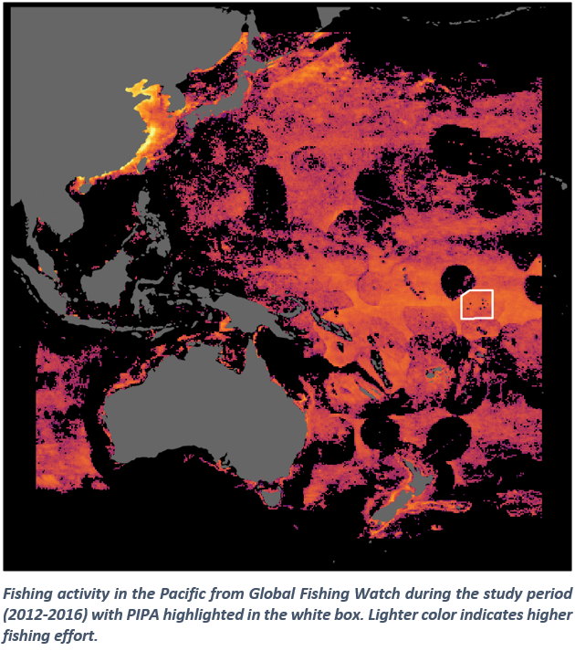 Map of fishing activity in the Pacific 