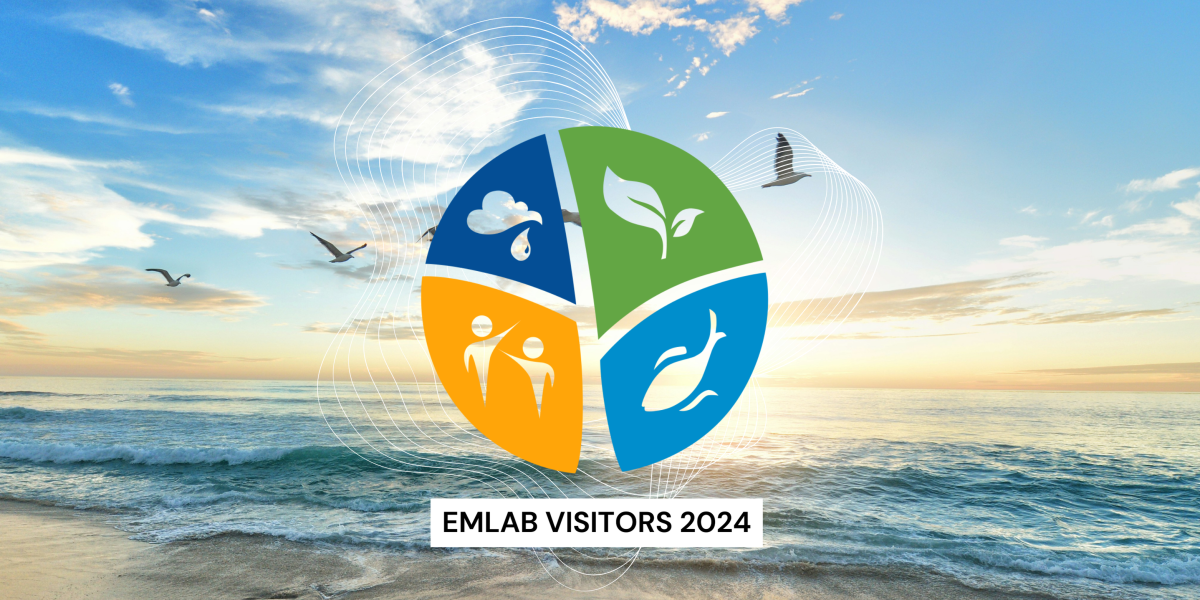 Emlab logo over ocean scene with 