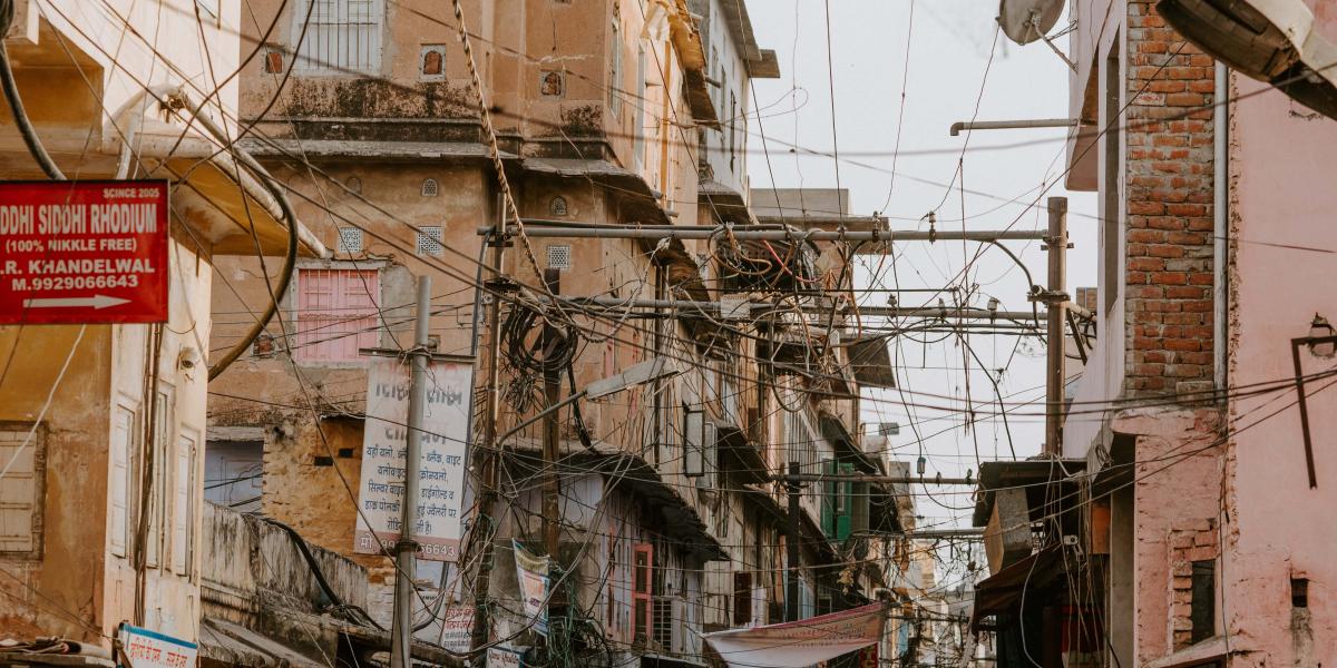 Populated town in India 