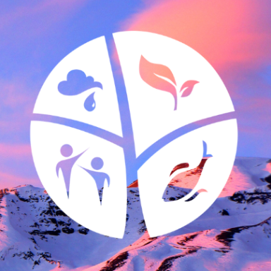 emlab logo over snowy mountains at sunrise