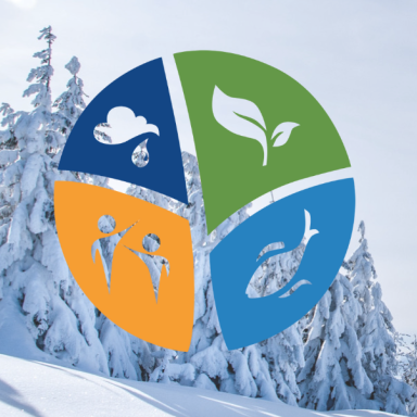 emlab logo over snowy landscape