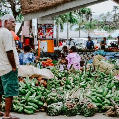 a street market in Port Vila, Vanuatu