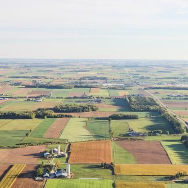 farmland from above